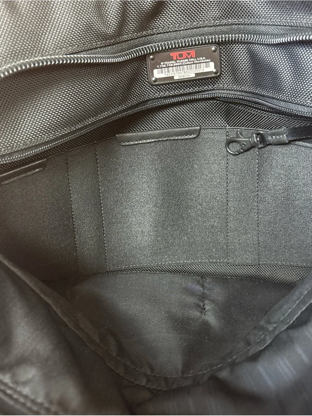 Tumi Black Nylon Laptop Briefcase with Shoulder Strap
